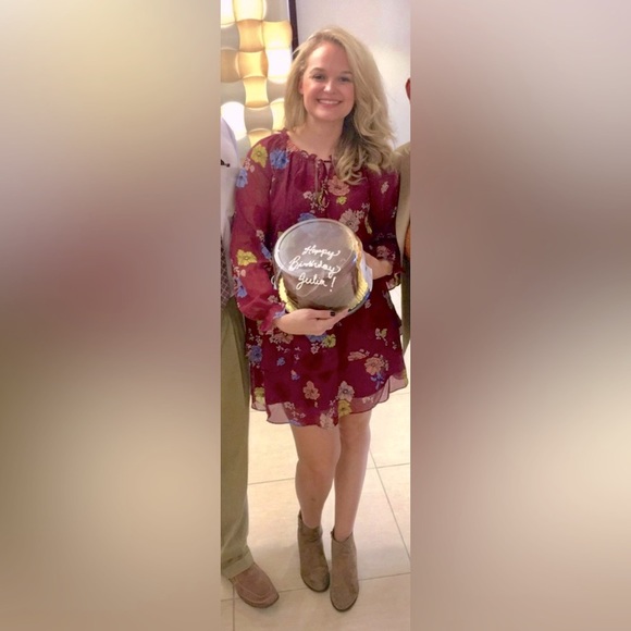 Xhilaration Maroon long sleeved short dress. Size Medium. - Picture 2 of 2